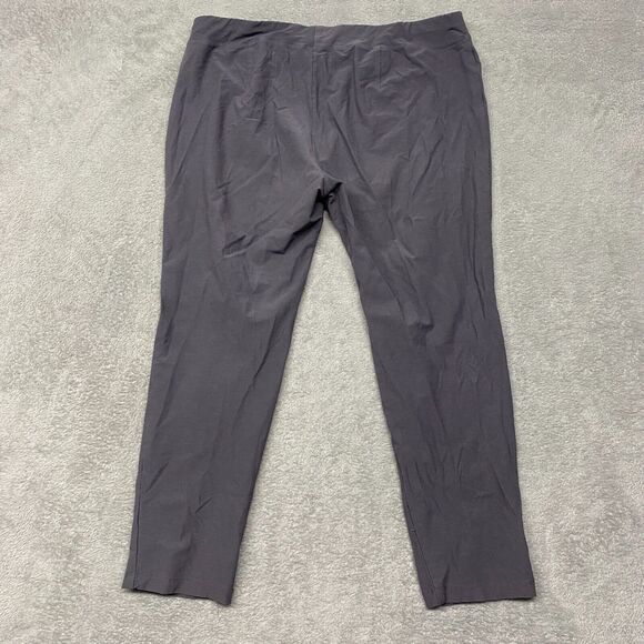Eileen Fisher Pants Womens L Gray Pull On Elastic Waist Tapered Comfort Stretch - Picture 8 of 9